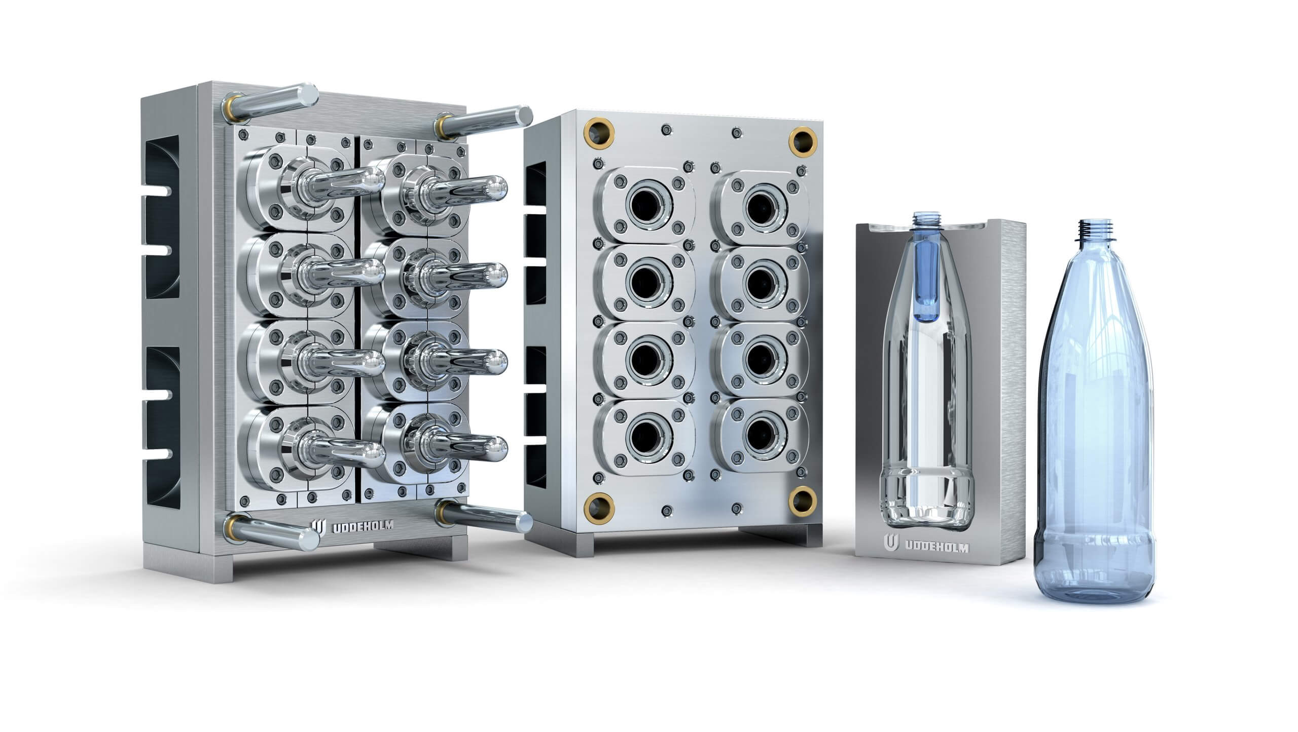 Uddeholm steel mold for plastic bottle production