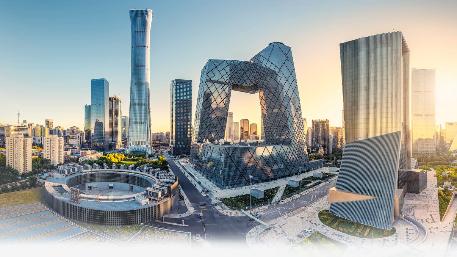 Aerial view of Beijing cityscape